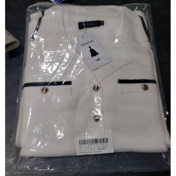 ZESICA Knit Two‑Piece Lounge Set – Sweater Top & Wide‑Leg Pants – M NWT - Picture 8 of 10